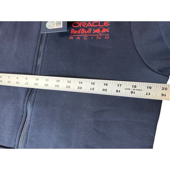 Oracle Red Bull Racing Hoodie Mens SMALL Blue Red Full Zip Sweatshirt - Picture 9 of 10